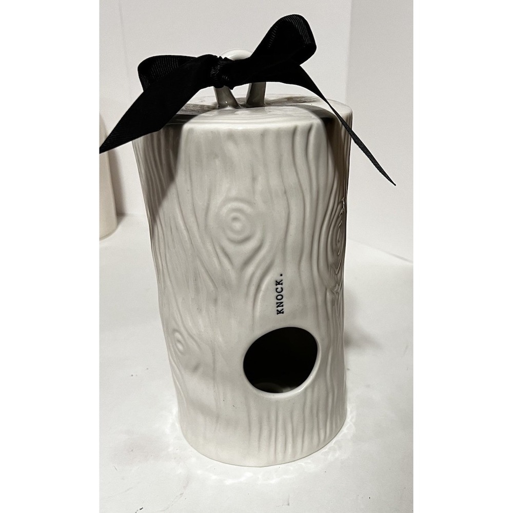 Rae Dunn Knock Woodgrain Birdhouse 2018